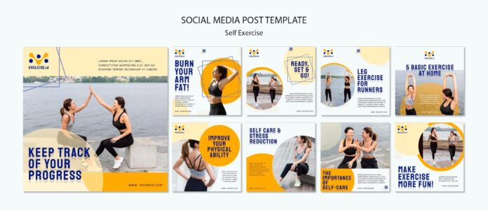 Mẫu social media tập luyện thể thao