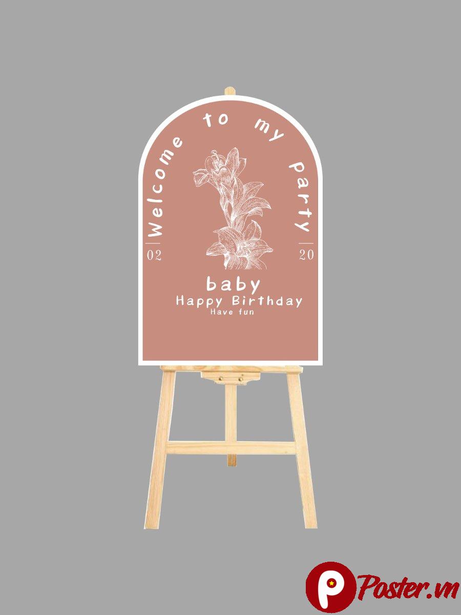 Standee Sinh Nhật Hoa Ly - Chi tiết 1