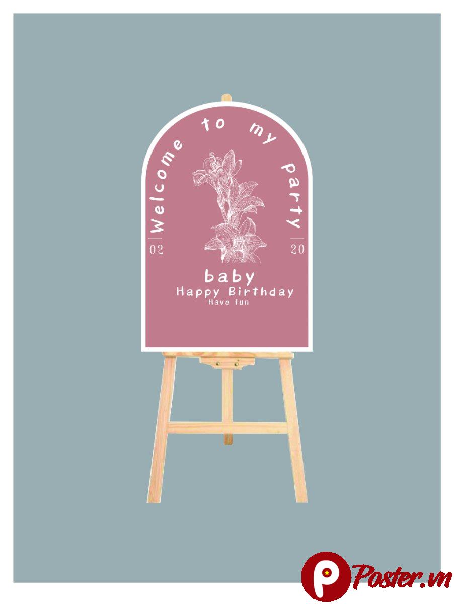 Standee Sinh Nhật Hoa Ly