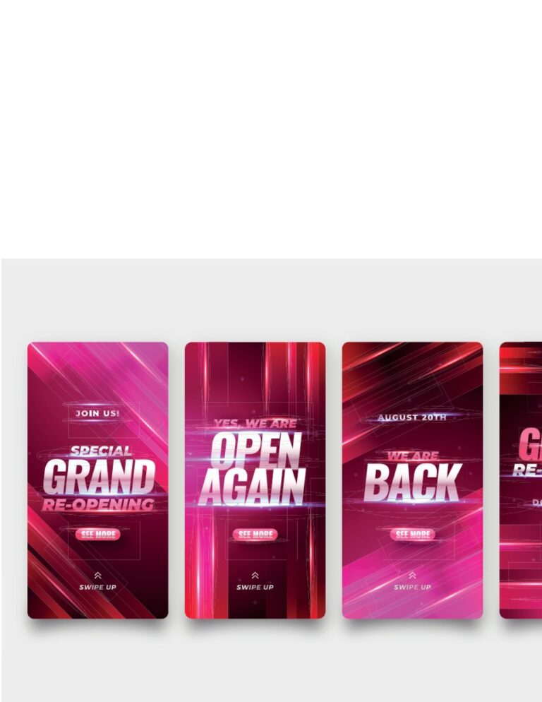 Mẫu Story Instagram Mở Cửa Lại