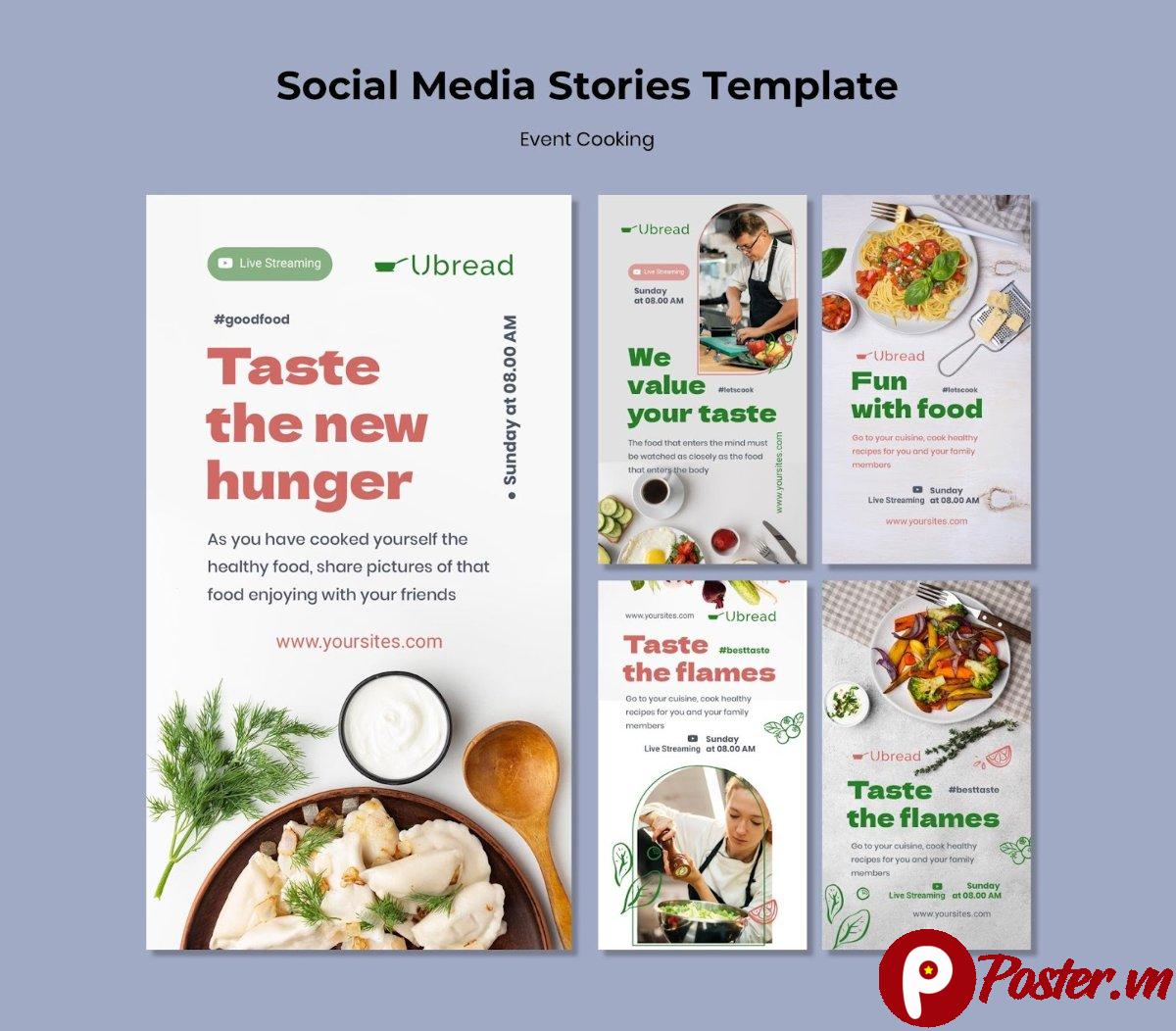 Mẫu Story Instagram Nấu Ăn