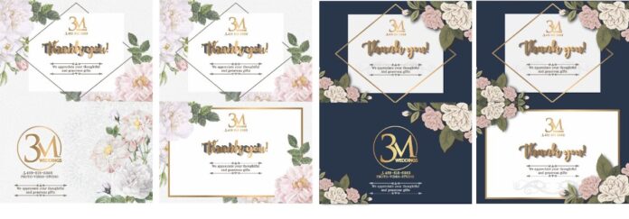 Mẫu thiệp mời cảm ơn đẹp