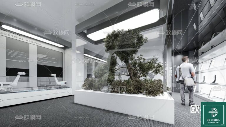 Mẫu triển lãm SketchUp hiện đại