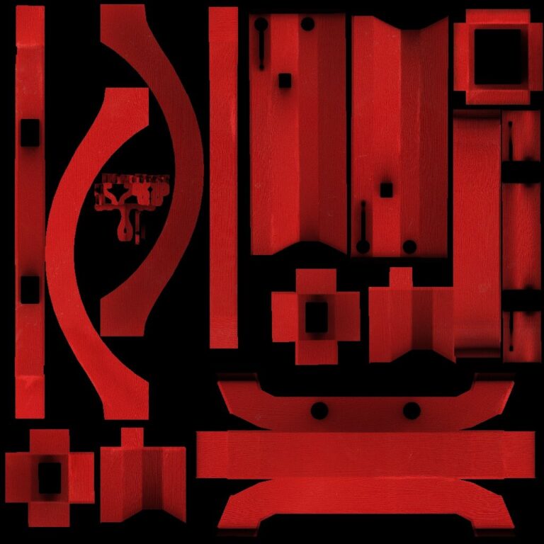 UV Map Gỗ Đỏ 3D