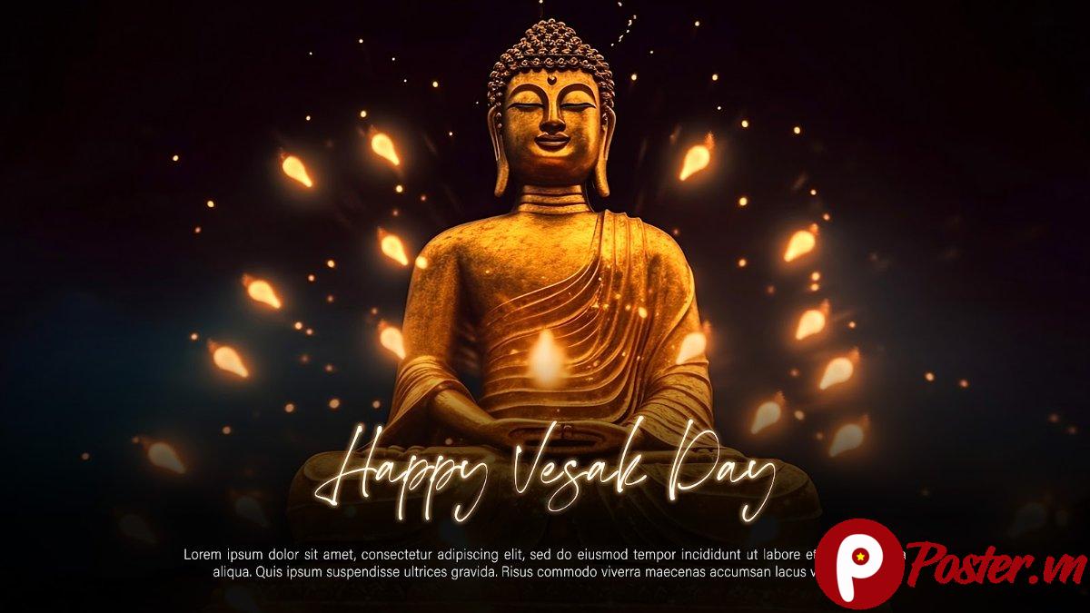 Mẫu Vesak Day PSD Vector