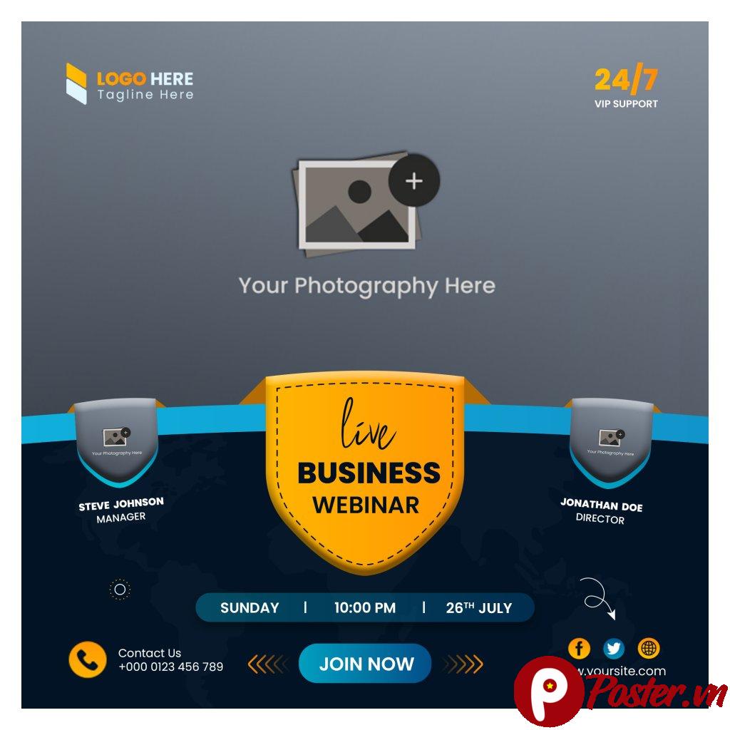 Mẫu webinar business chuyên nghiệp