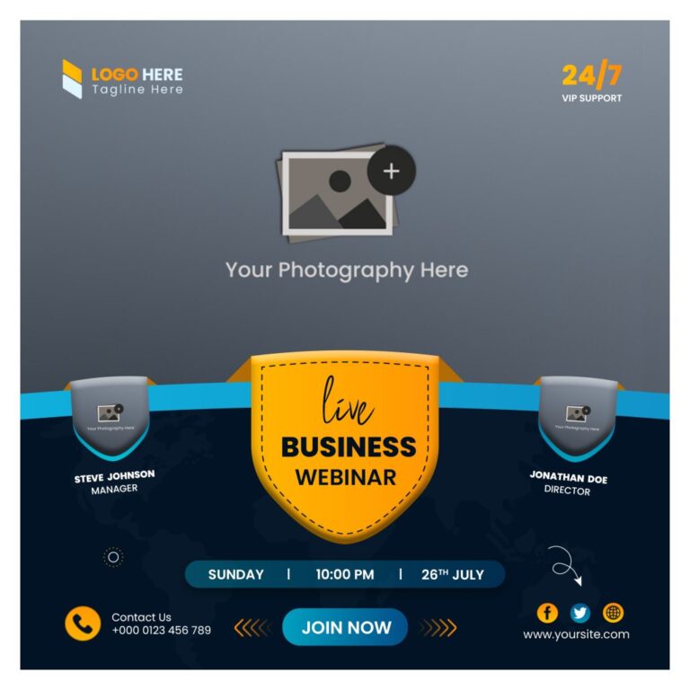Mẫu webinar business chuyên nghiệp