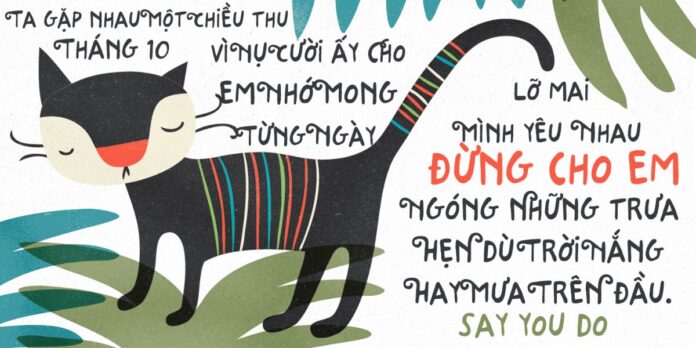 Mèo đen dễ thương vector