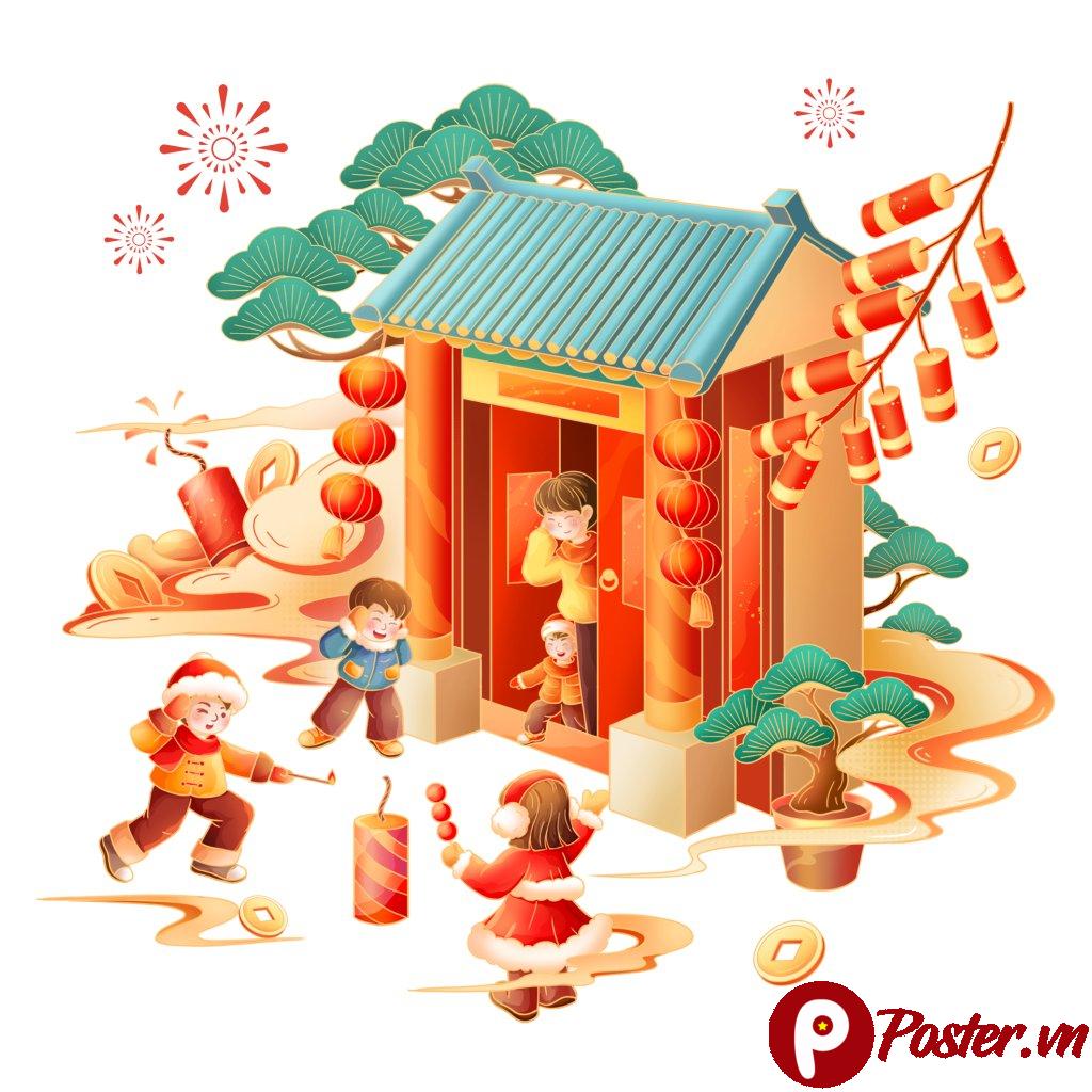 Minh họa Gia Đình Sum Vầy Tết PSD - 1rhjBheufp8AnkBcCd2CarxXxASkXe0jF