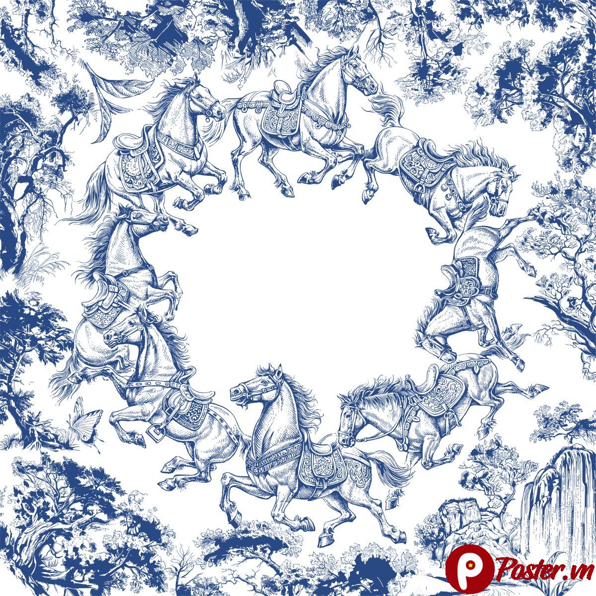 Minh họa ngựa vector EPS