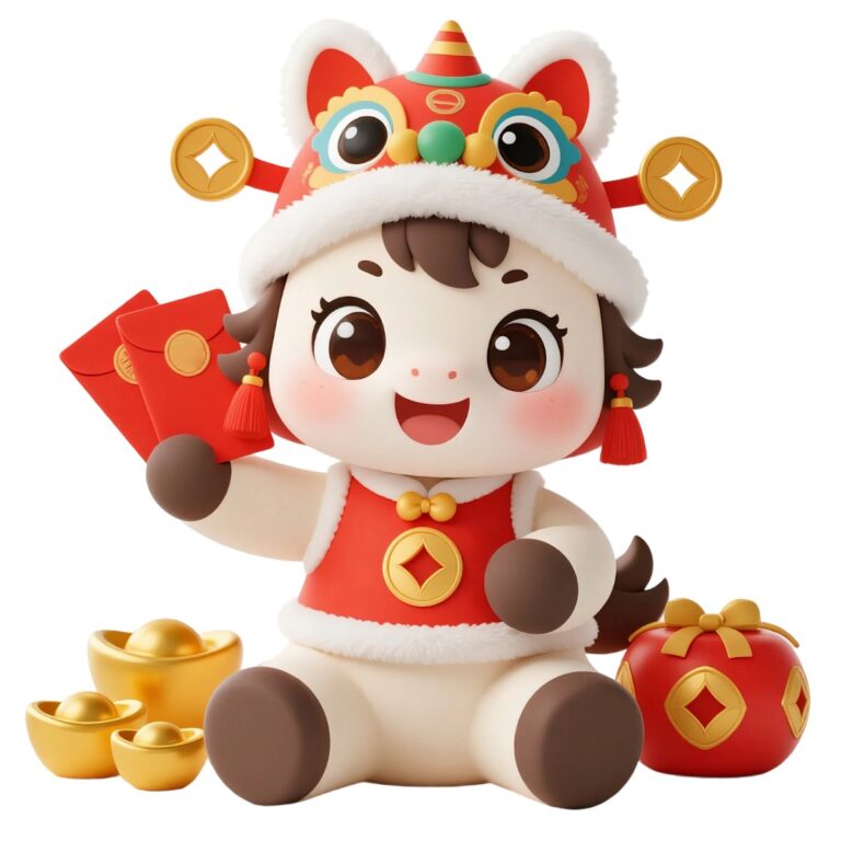 Mô hình 3D ngựa Tết dễ thương