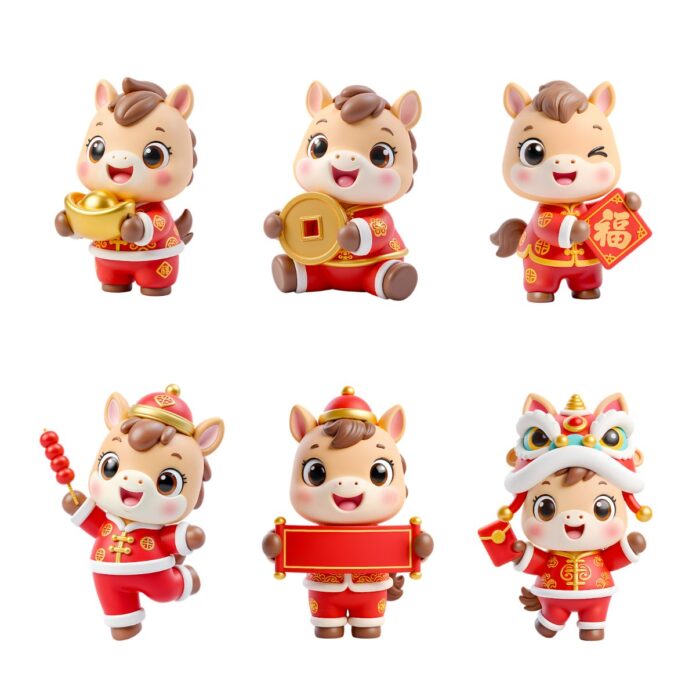 Mô hình ngựa 3D Tết