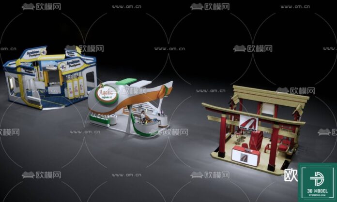 Mô hình phòng triển lãm SketchUp