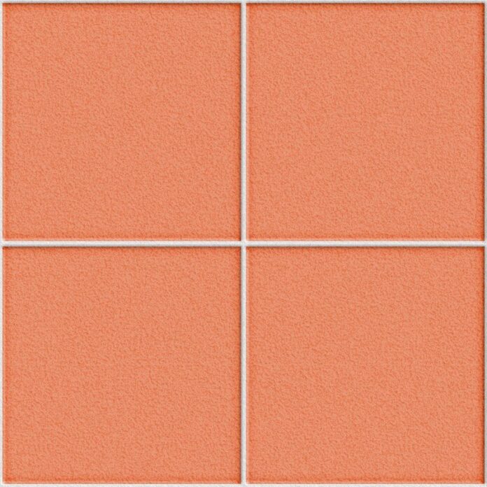 Mẫu nền gạch tối giản màu cam đất với hiệu ứng 3D nhẹ, bề mặt nhám sần, phù hợp cho thiết kế hiện đại và nội thất.