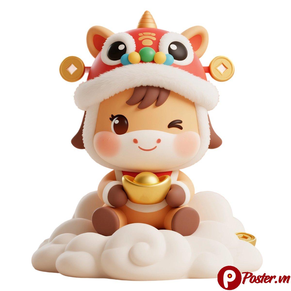 Ngựa 3D Tết 2025