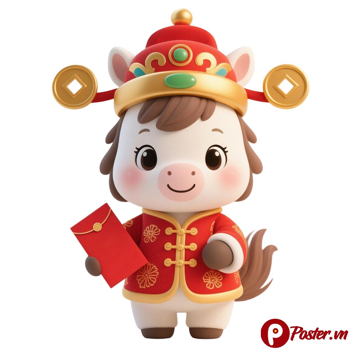 Ngựa 3D Tết 2025 hoạt hình