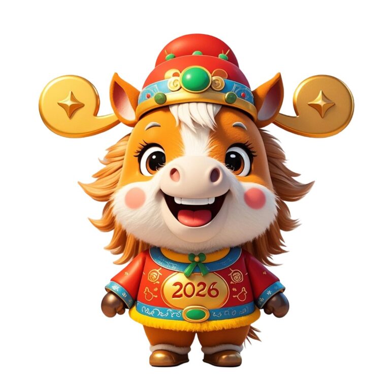 Ngựa 3D Tết 2026 đáng yêu