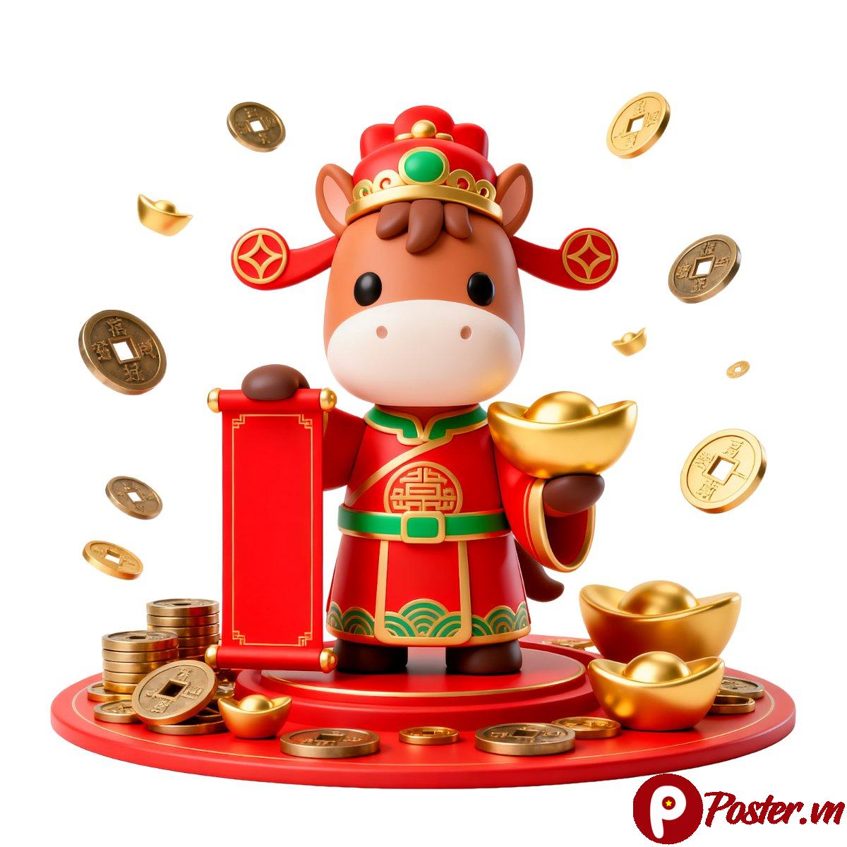 Ngựa 3D Tết cát tường