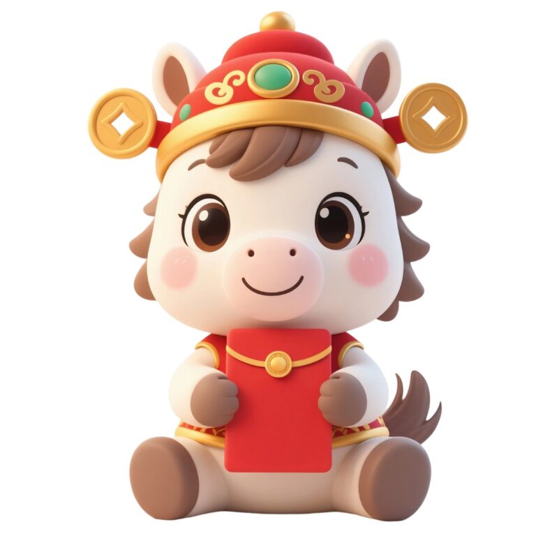 Ngựa 3D Tết đáng yêu