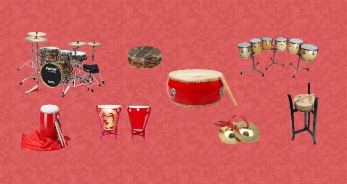 Nhạc cụ dân tộc vector đa dạng