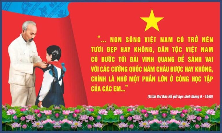 Pano Bác Hồ lời dạy học tập