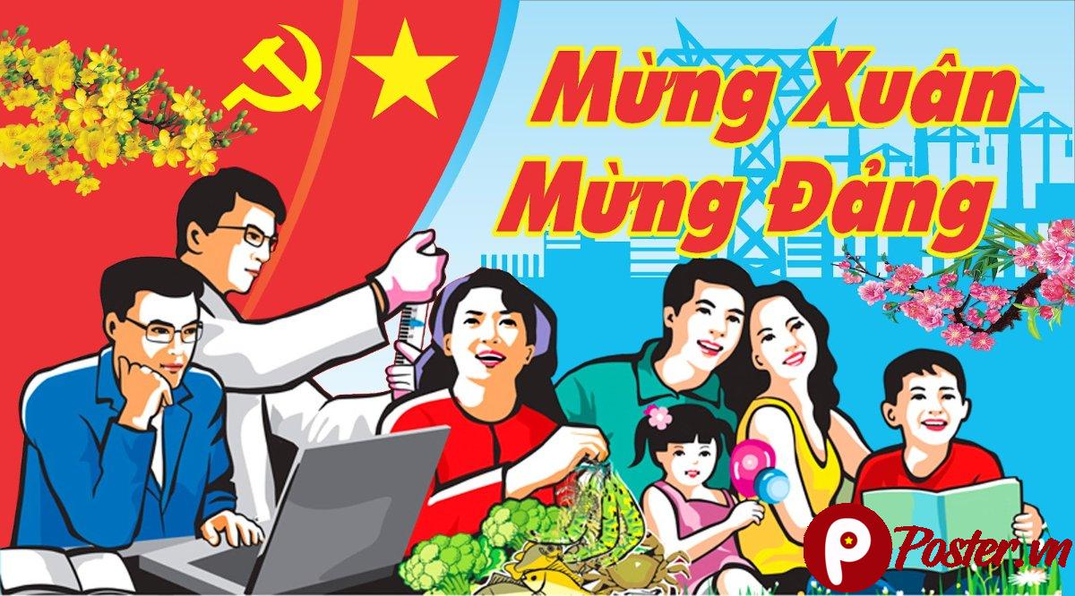 Pano Mừng Đảng Mừng Xuân Vector