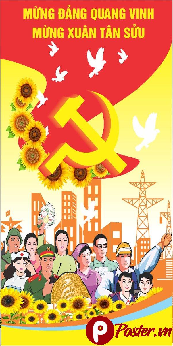 Pano Mừng Đảng Mừng Xuân Vector