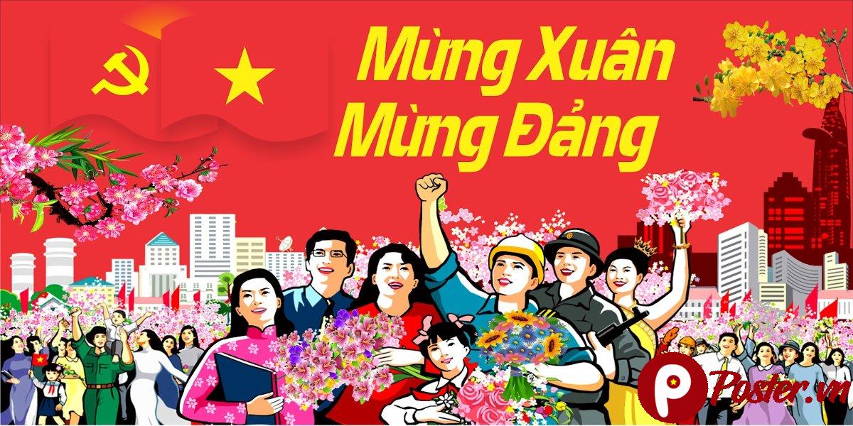Pano Mừng Đảng Mừng Xuân Vector