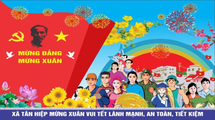 Pano Mừng Đảng Mừng Xuân Vector
