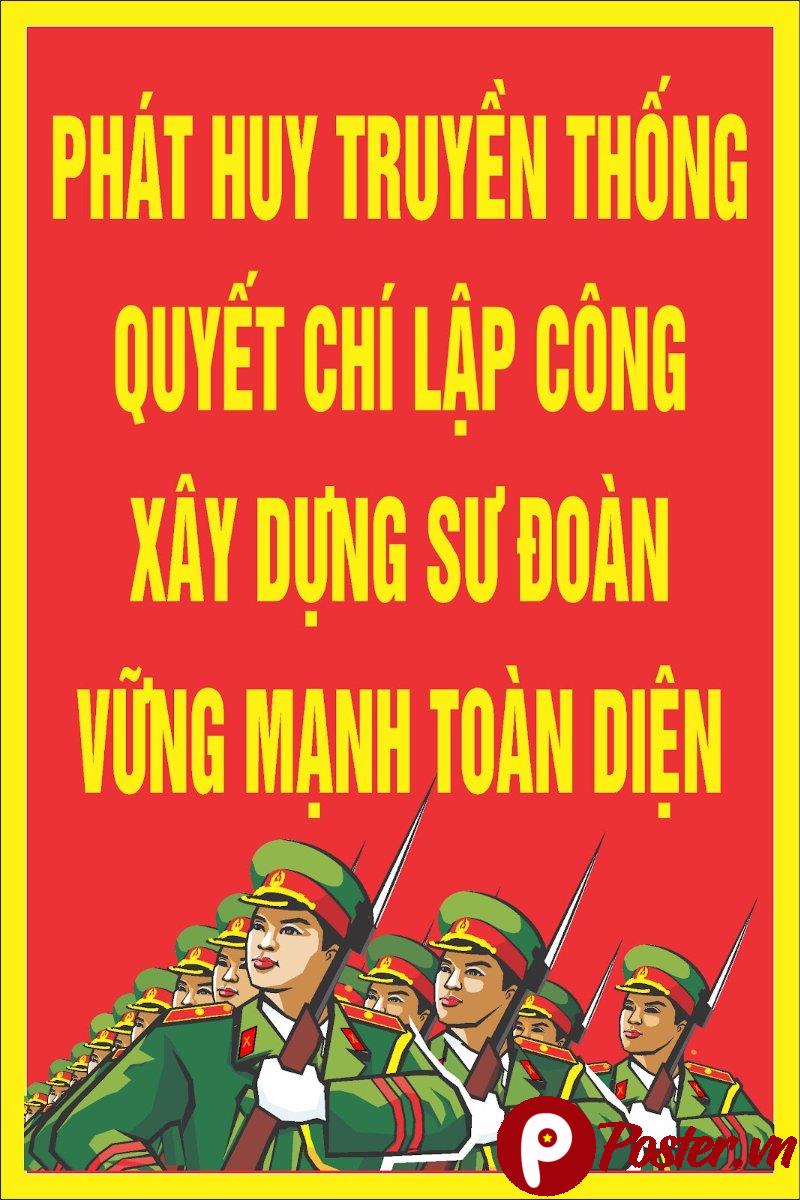 Pano tuyên truyền bộ đội