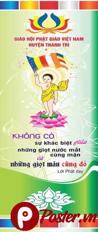 Phướn treo Phật Đản vector