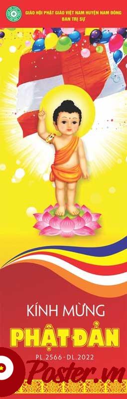 Phướn treo Phật Đản vector