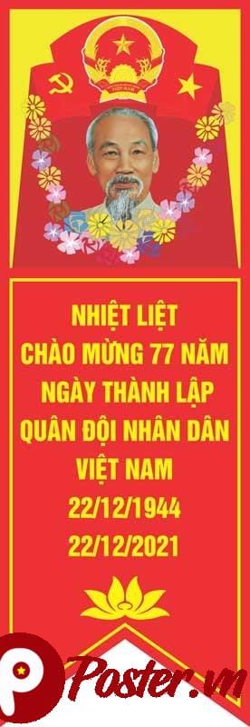 Phướn Treo QĐND VN 22/12 - 77 Năm Hùng Tráng - 1T5D6Q-Ay9GTZns5nUMBdamKgL-GVE9nx