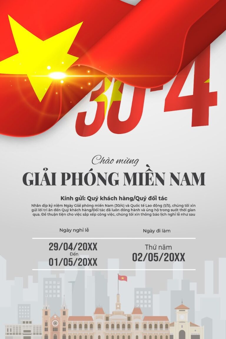 Poster 30/4 - 1/5 Giải Phóng Miền Nam