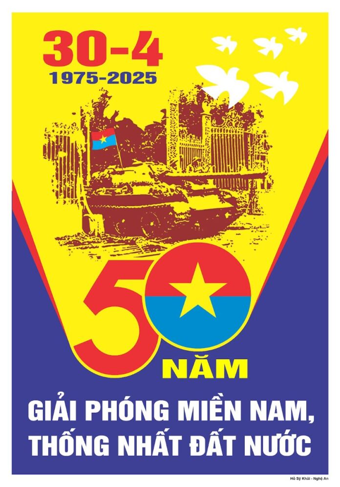 Poster 30/4/1975-2025 kỷ niệm 50 năm