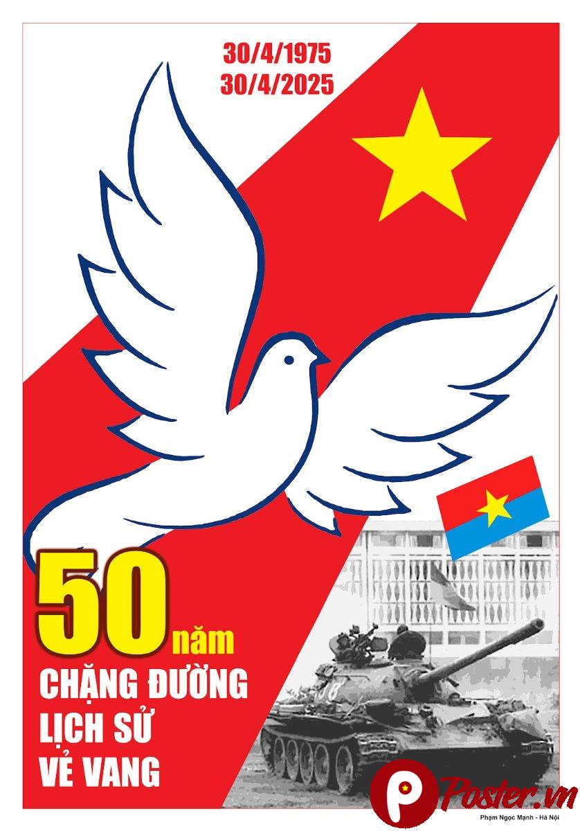 Poster 30/4/1975 - 30/4/2025 Vector