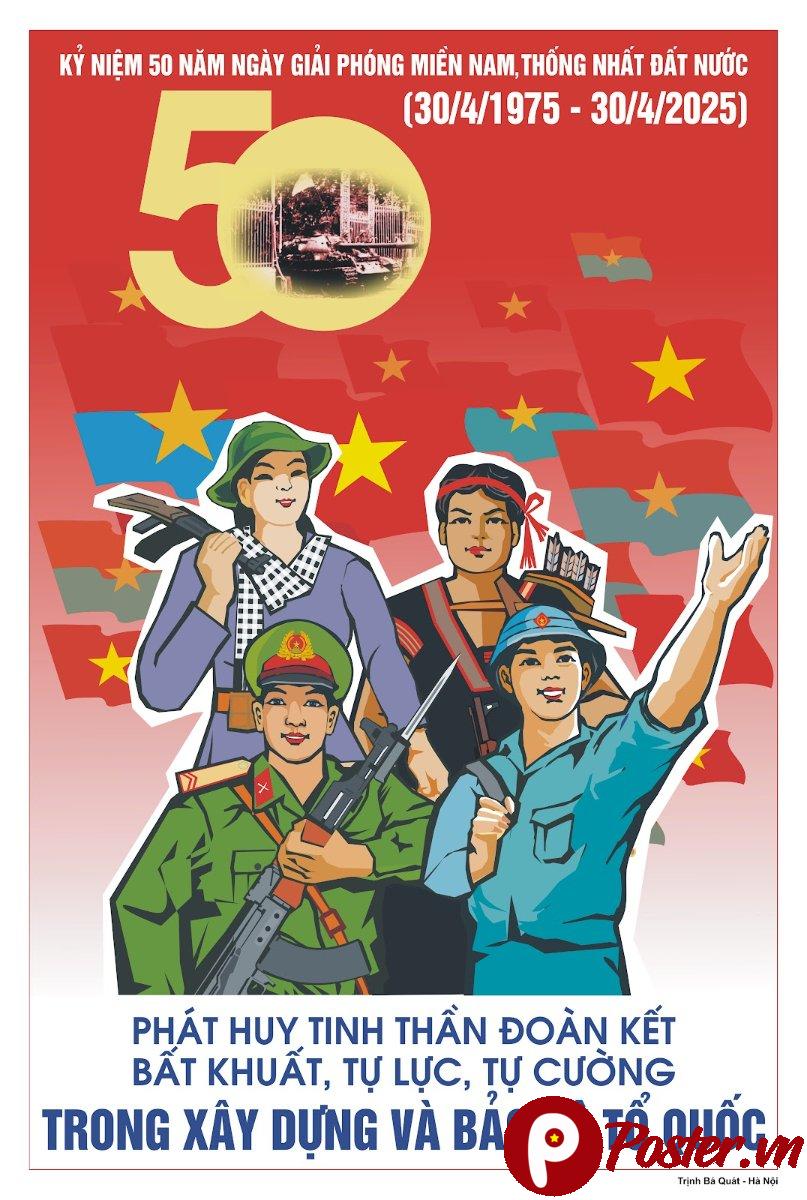 Poster 30/4/1975 - 30/4/2025 Vector