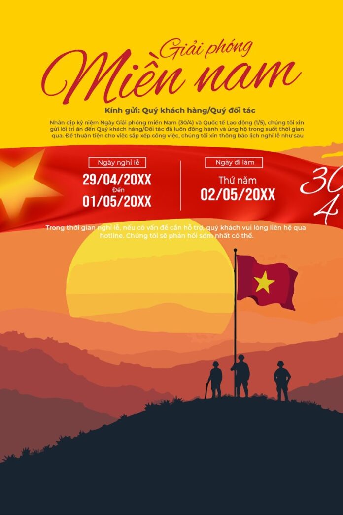 Poster 30/4 Giải Phóng Miền Nam