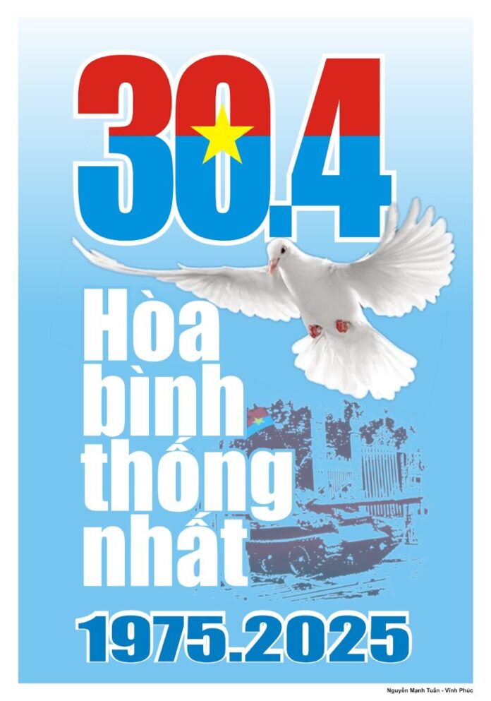 Poster 30/4 Hòa Bình Thống Nhất
