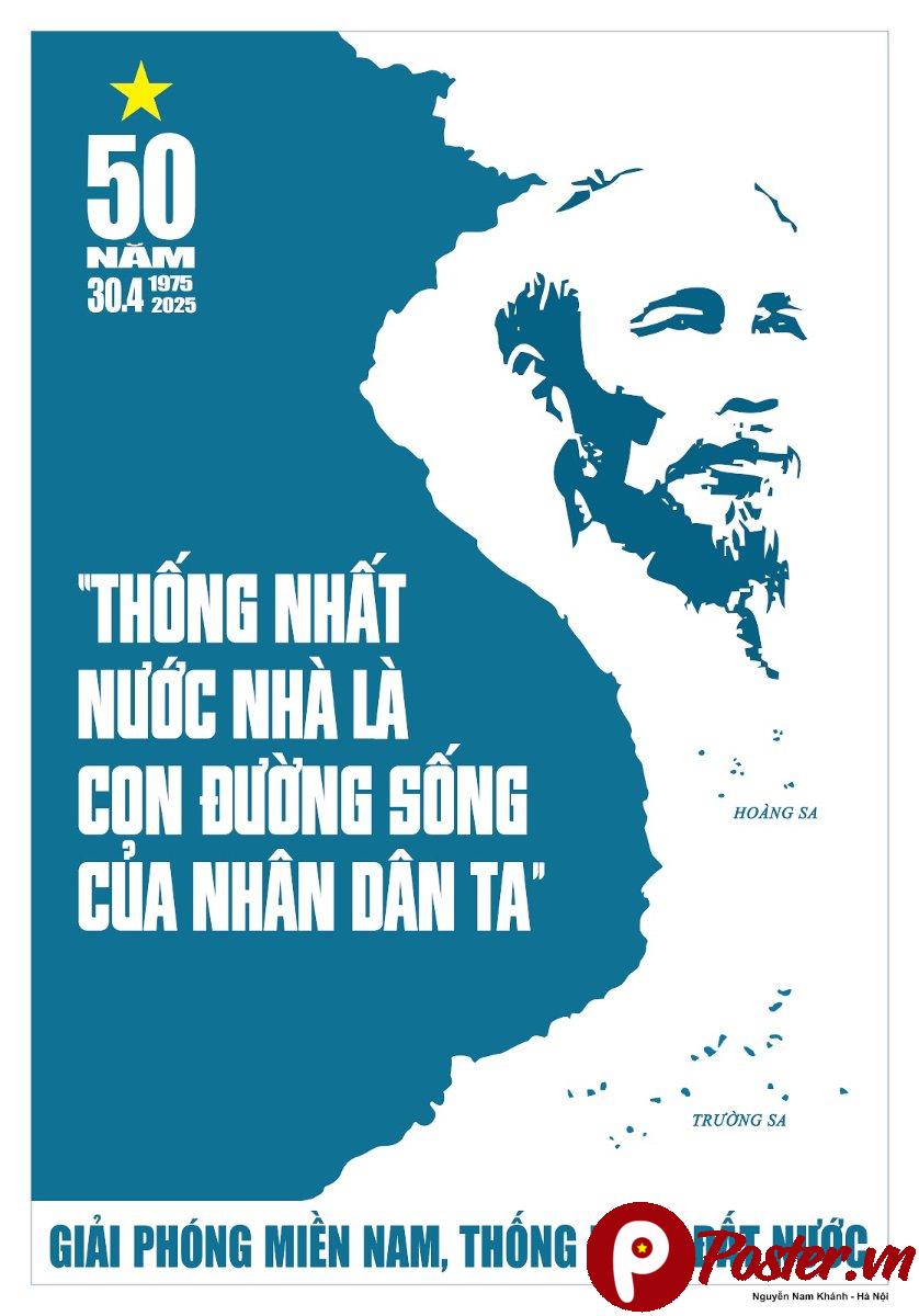 Poster 30/4 Thống Nhất Đất Nước