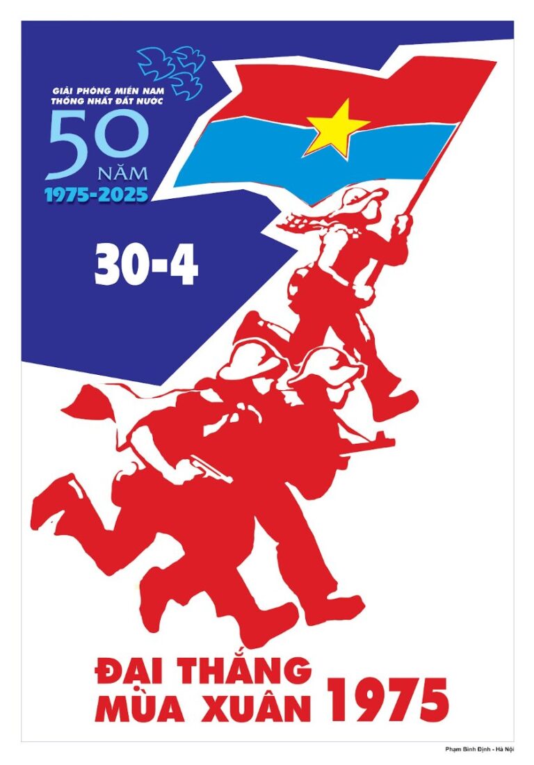 Poster 30/4 vector kỷ niệm 50 năm