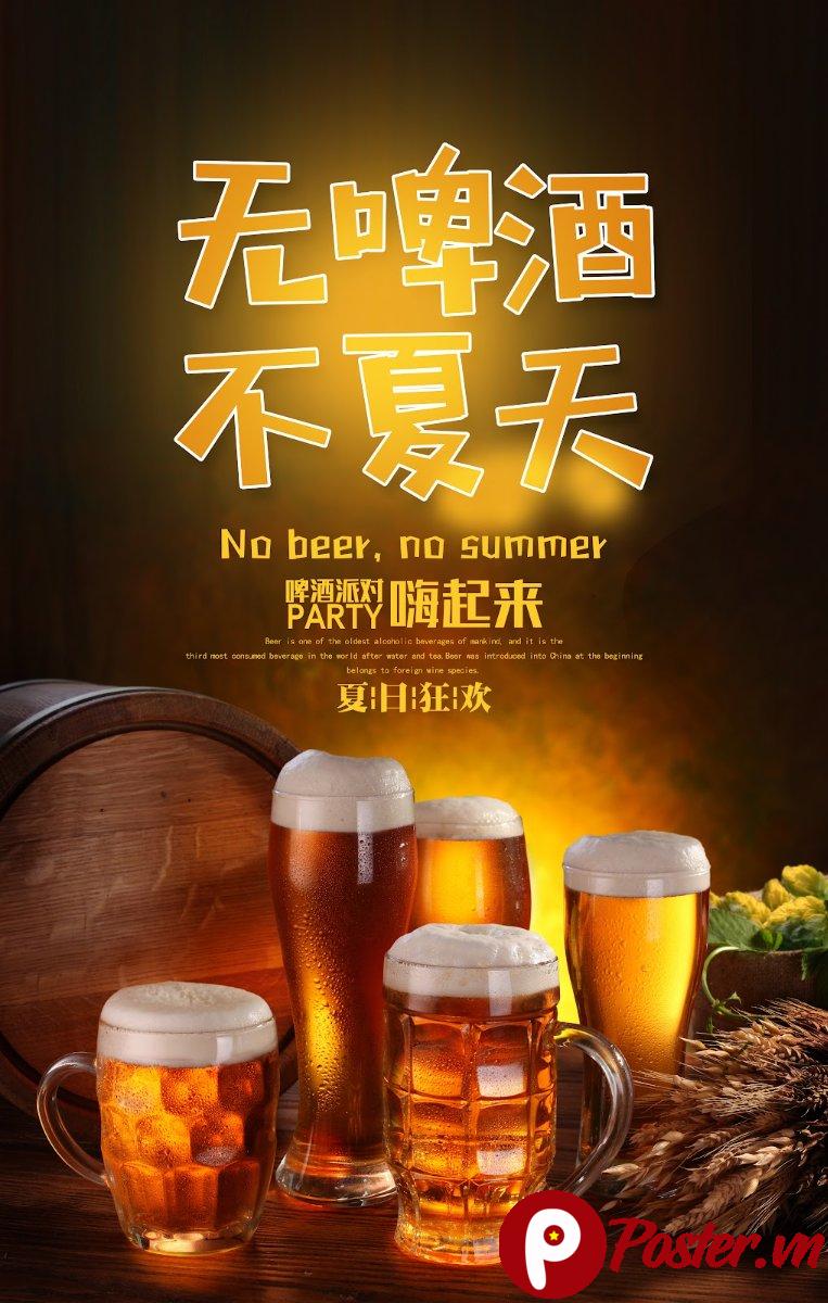 Poster Bia Mùa Hè Vector