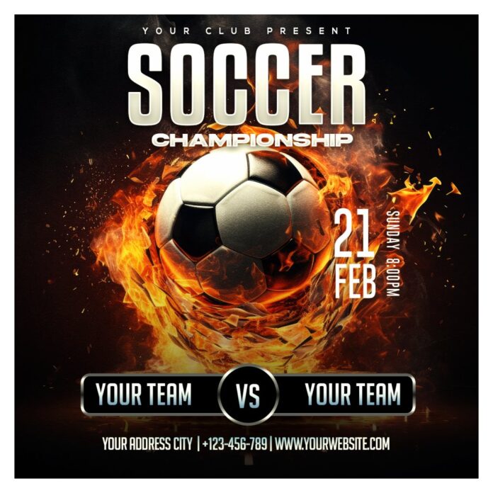 Poster bóng đá rực lửa