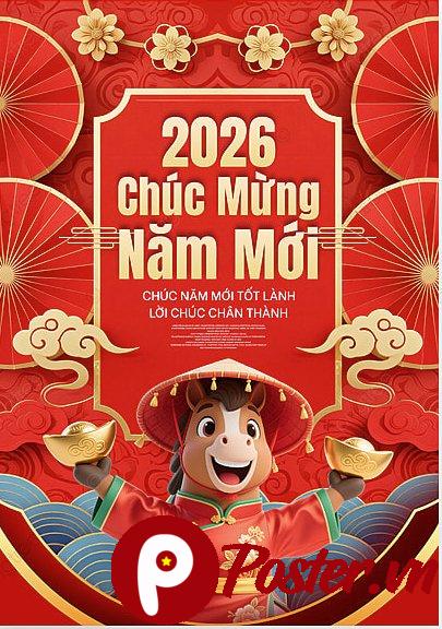 Poster Chúc Mừng Năm Mới 2026