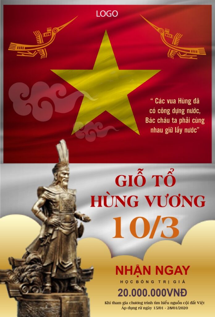 Poster Giỗ Tổ Hùng Vương