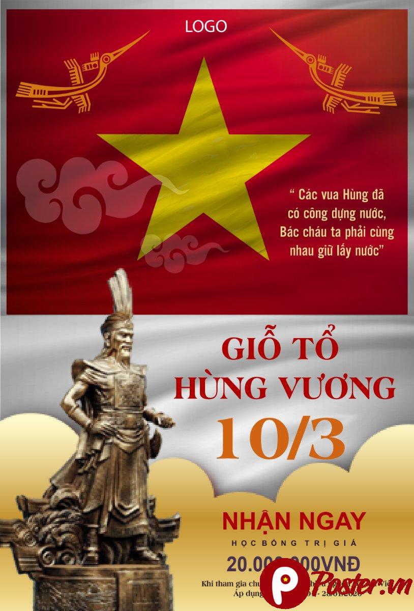 Poster Giỗ Tổ Hùng Vương