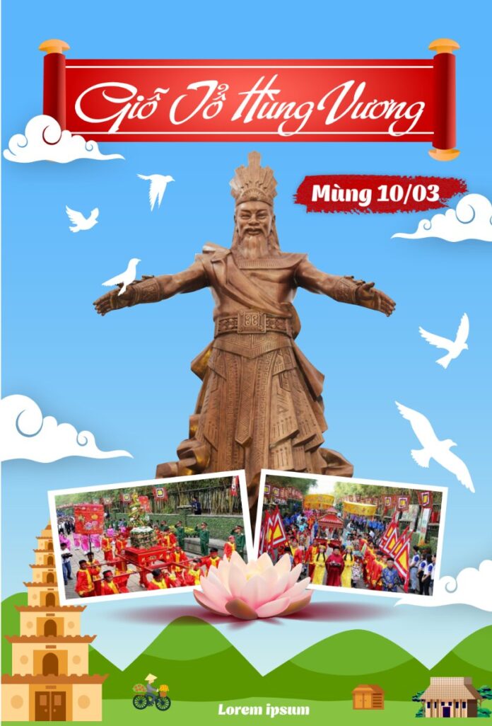 Poster Giỗ Tổ Hùng Vương