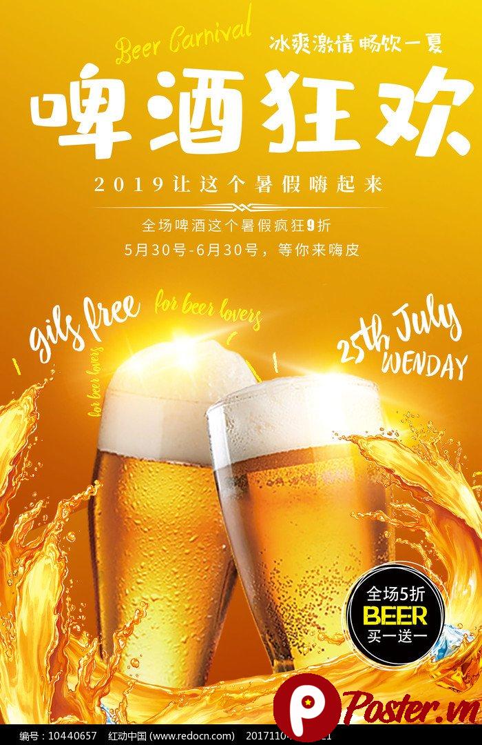 Poster Lễ Hội Bia Vector