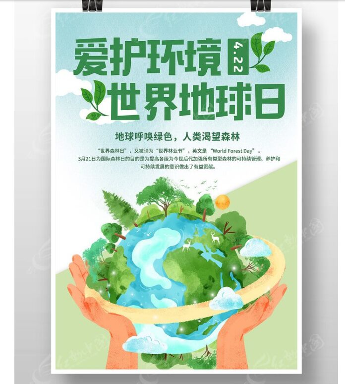 Poster Ngày Trái Đất vector