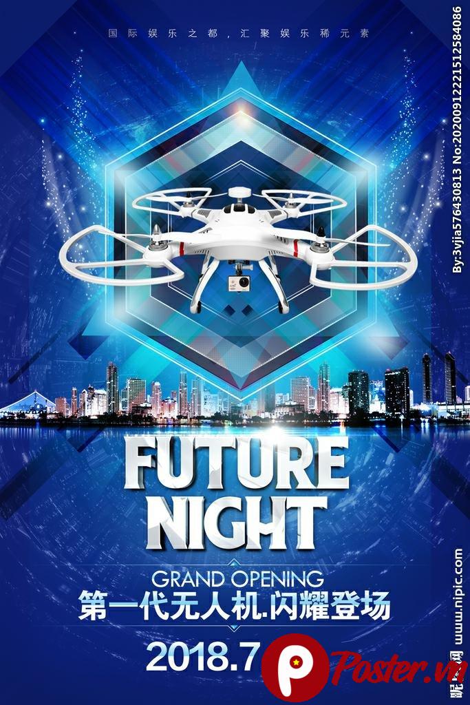 Poster sự kiện công nghệ drone